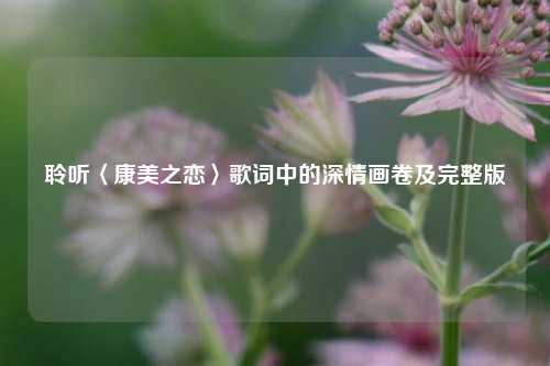 聆听〈康美之恋〉歌词中的深情画卷及完整版