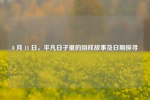 8 月 11 日，平凡日子里的别样故事及日期探寻