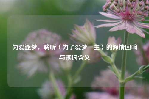 为爱逐梦，聆听〈为了爱梦一生〉的深情回响与歌词含义