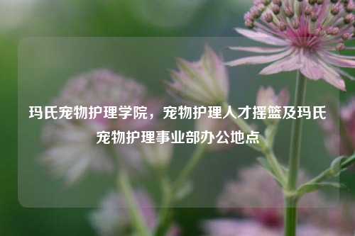 玛氏宠物护理学院，宠物护理人才摇篮及玛氏宠物护理事业部办公地点