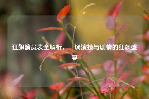 狂飙演员表全解析，一场演技与剧情的狂飙盛宴