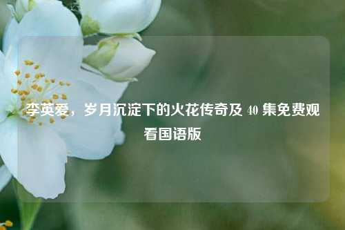 李英爱，岁月沉淀下的火花传奇及 40 集免费观看国语版
