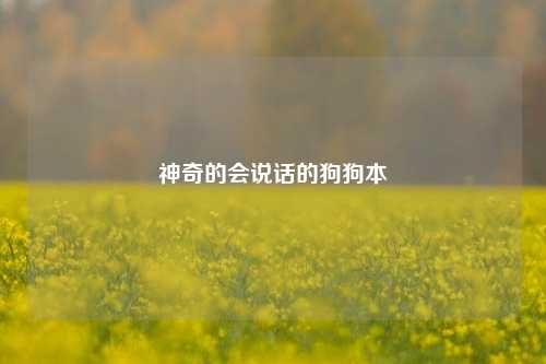 神奇的会说话的狗狗本