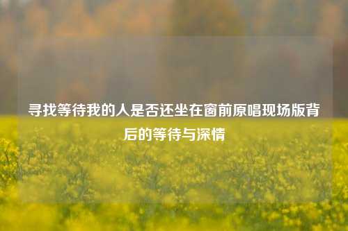 寻找等待我的人是否还坐在窗前原唱现场版背后的等待与深情