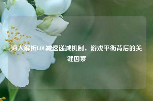 深入解析LOL减速递减机制，游戏平衡背后的关键因素