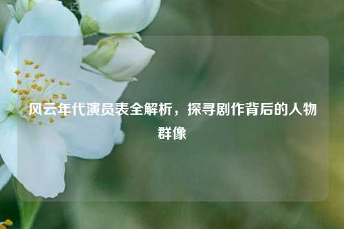 风云年代演员表全解析，探寻剧作背后的人物群像