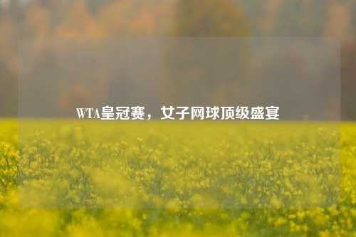 WTA皇冠赛，女子网球顶级盛宴