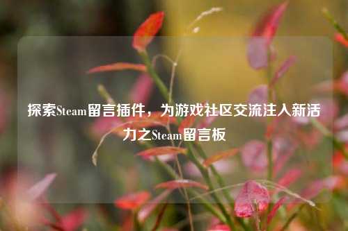 探索Steam留言插件，为游戏社区交流注入新活力之Steam留言板