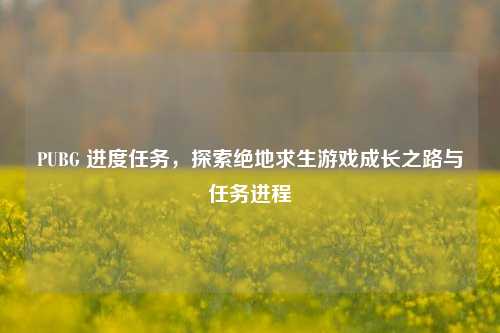 PUBG 进度任务，探索绝地求生游戏成长之路与任务进程