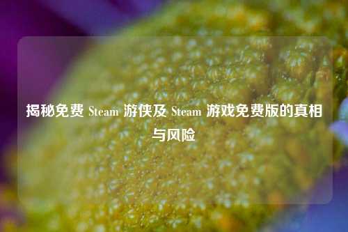 揭秘免费 Steam 游侠及 Steam 游戏免费版的真相与风险