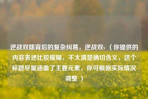 逆战双婊背后的复杂纠葛，逆战双v （你提供的内容表述比较模糊，不太清楚确切含义，这个标题尽量涵盖了主要元素，你可根据实际情况调整 ）