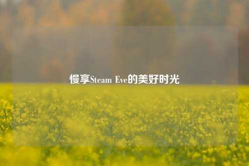 慢享Steam Eve的美好时光