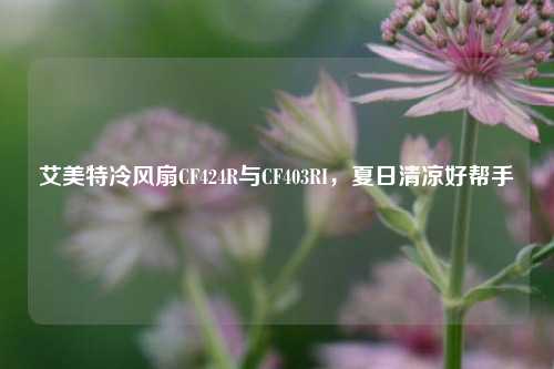 艾美特冷风扇CF424R与CF403RI，夏日清凉好帮手