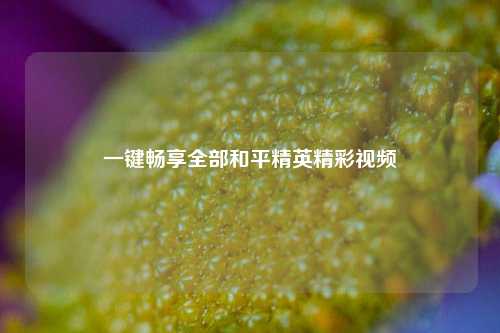 一键畅享全部和平精英精彩视频