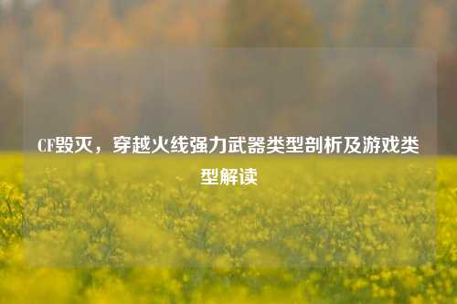 CF毁灭，穿越火线强力武器类型剖析及游戏类型解读
