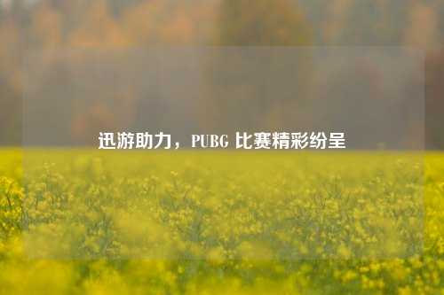 迅游助力，PUBG 比赛精彩纷呈