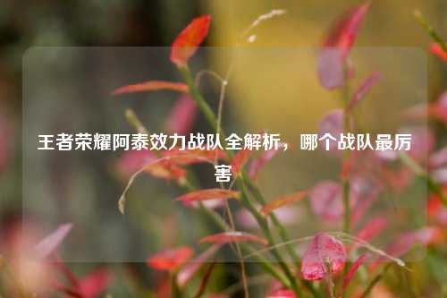 王者荣耀阿泰效力战队全解析，哪个战队最厉害