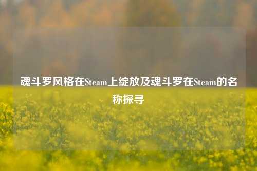 魂斗罗风格在Steam上绽放及魂斗罗在Steam的名称探寻