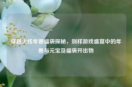 穿越火线年兽福袋探秘，别样游戏盛宴中的年兽与元宝及福袋开出物