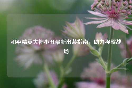 和平精英大神小丑最新出装指南，助力称霸战场