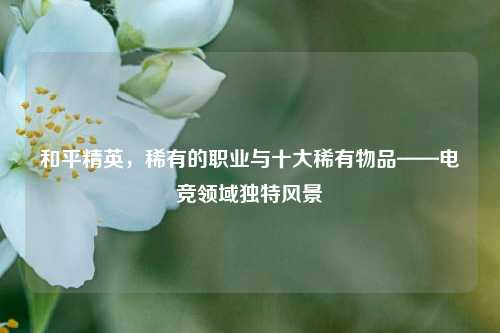 和平精英，稀有的职业与十大稀有物品——电竞领域独特风景