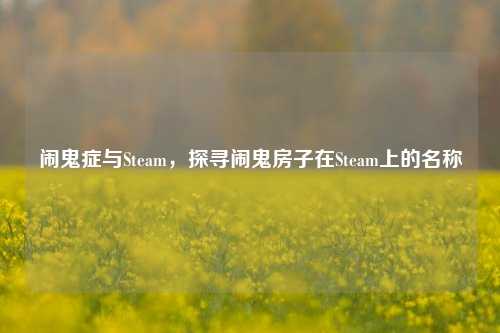 闹鬼症与Steam，探寻闹鬼房子在Steam上的名称