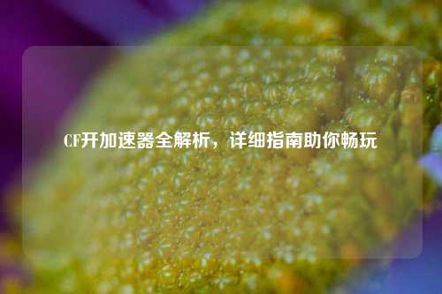 CF开加速器全解析，详细指南助你畅玩