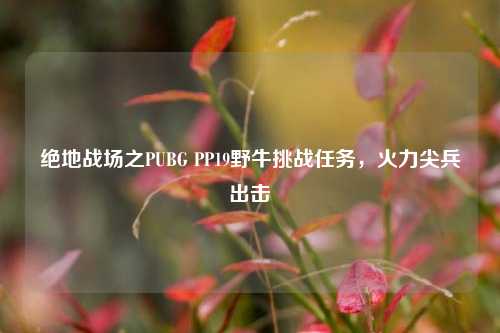 绝地战场之PUBG PP19野牛挑战任务，火力尖兵出击