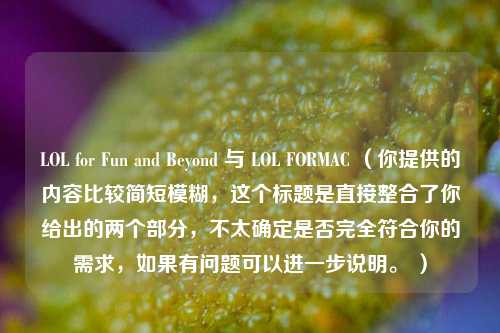 LOL for Fun and Beyond 与 LOL FORMAC （你提供的内容比较简短模糊，这个标题是直接整合了你给出的两个部分，不太确定是否完全符合你的需求，如果有问题可以进一步说明。 ）