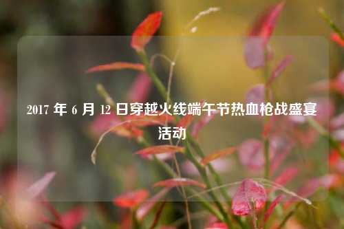 2017 年 6 月 12 日穿越火线端午节热血枪战盛宴活动