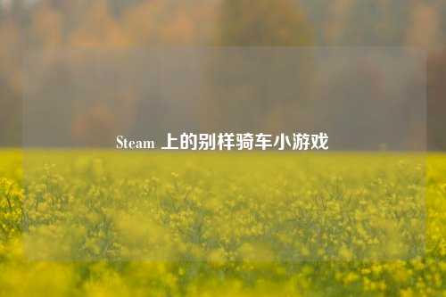Steam 上的别样骑车小游戏