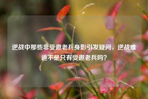 逆战中那些非受邀老兵身影引发疑问,逆战难道不是只有受邀老兵吗?