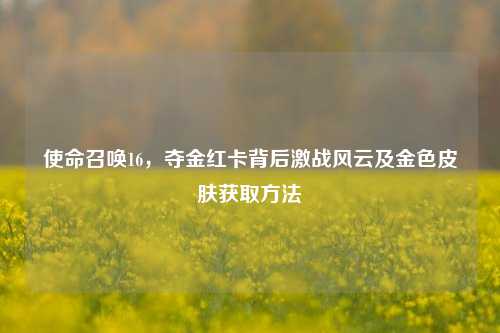 使命召唤16,夺金红卡背后激战风云及金色皮肤获取方法