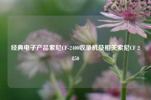 经典电子产品索尼CF-2400收录机及相关索尼CF 2850