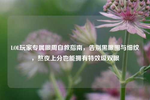 LOL玩家专属眼周自救指南，告别黑眼圈与细纹，熬夜上分也能拥有特效级双眼