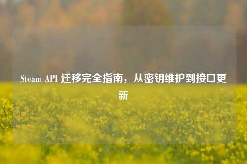 Steam API 迁移完全指南，从密钥维护到接口更新
