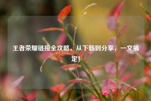 王者荣耀链接全攻略，从下载到分享，一文搞定！