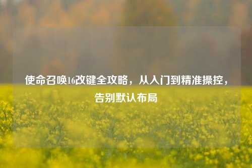 使命召唤16改键全攻略，从入门到精准操控，告别默认布局