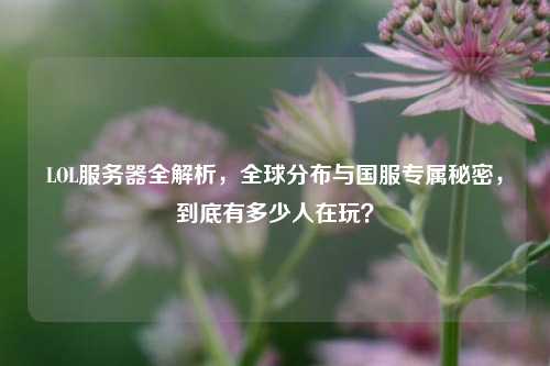 LOL服务器全解析，全球分布与国服专属秘密，到底有多少人在玩？