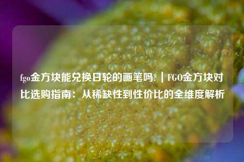 fgo金方块能兑换日轮的画笔吗?｜FGO金方块对比选购指南：从稀缺性到性价比的全维度解析