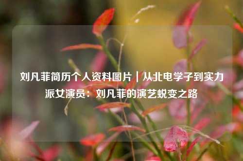 刘凡菲简历个人资料图片｜从北电学子到实力派女演员：刘凡菲的演艺蜕变之路