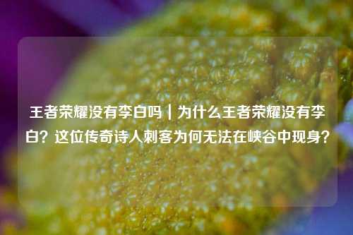 王者荣耀没有李白吗｜为什么王者荣耀没有李白？这位传奇诗人刺客为何无法在峡谷中现身？