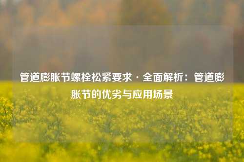 管道膨胀节螺栓松紧要求·全面解析：管道膨胀节的优劣与应用场景